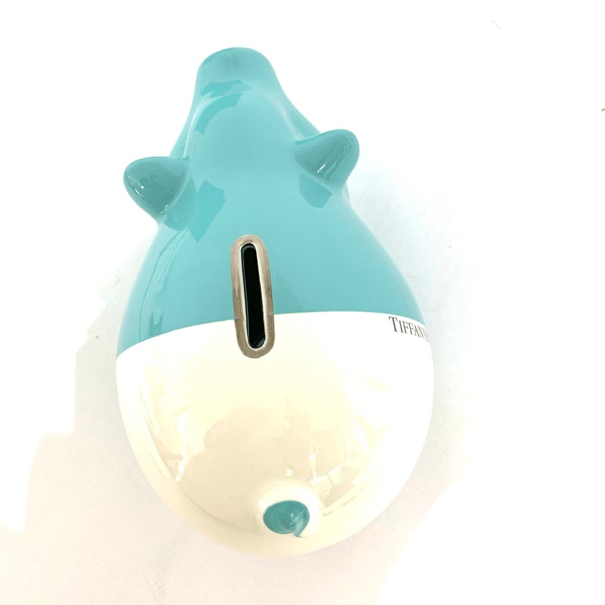 TIFFANY&Co. ティファニー ピギーバンク/貯金箱 ホワイト/ブルー