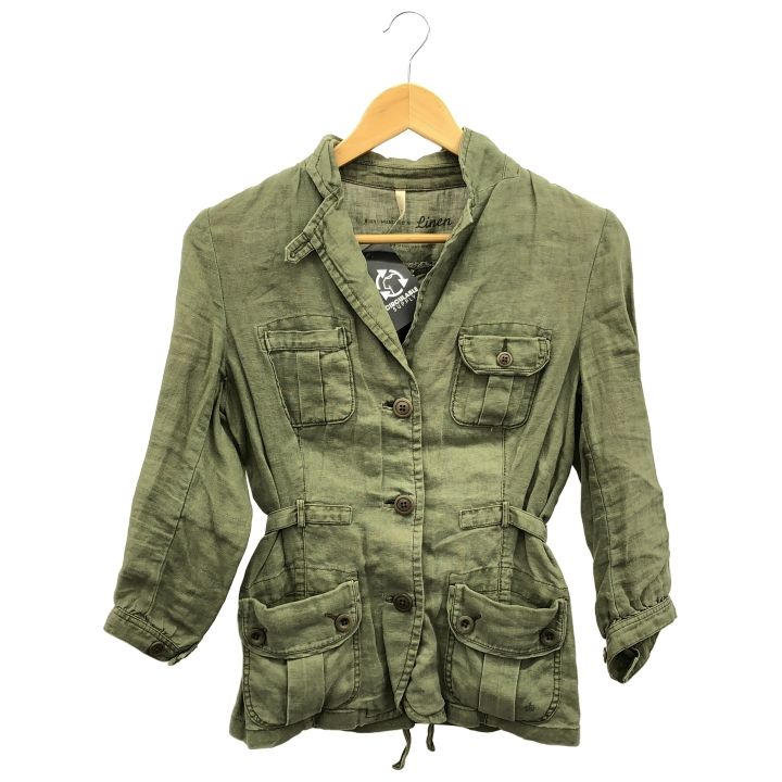 G-ONE-HUNDRED □ ① リネンジャケット レディース グリーン S - メルカリ