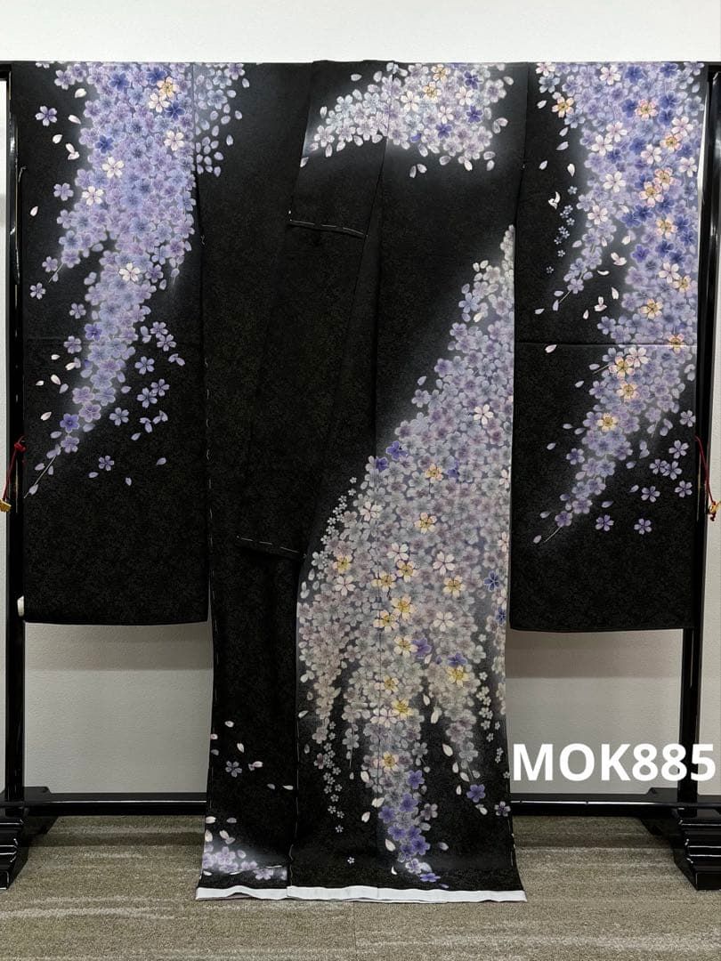 振袖 仮絵羽 金通し 金駒 桜尽くし 正絹 未仕立て品 八掛付き MOK885 