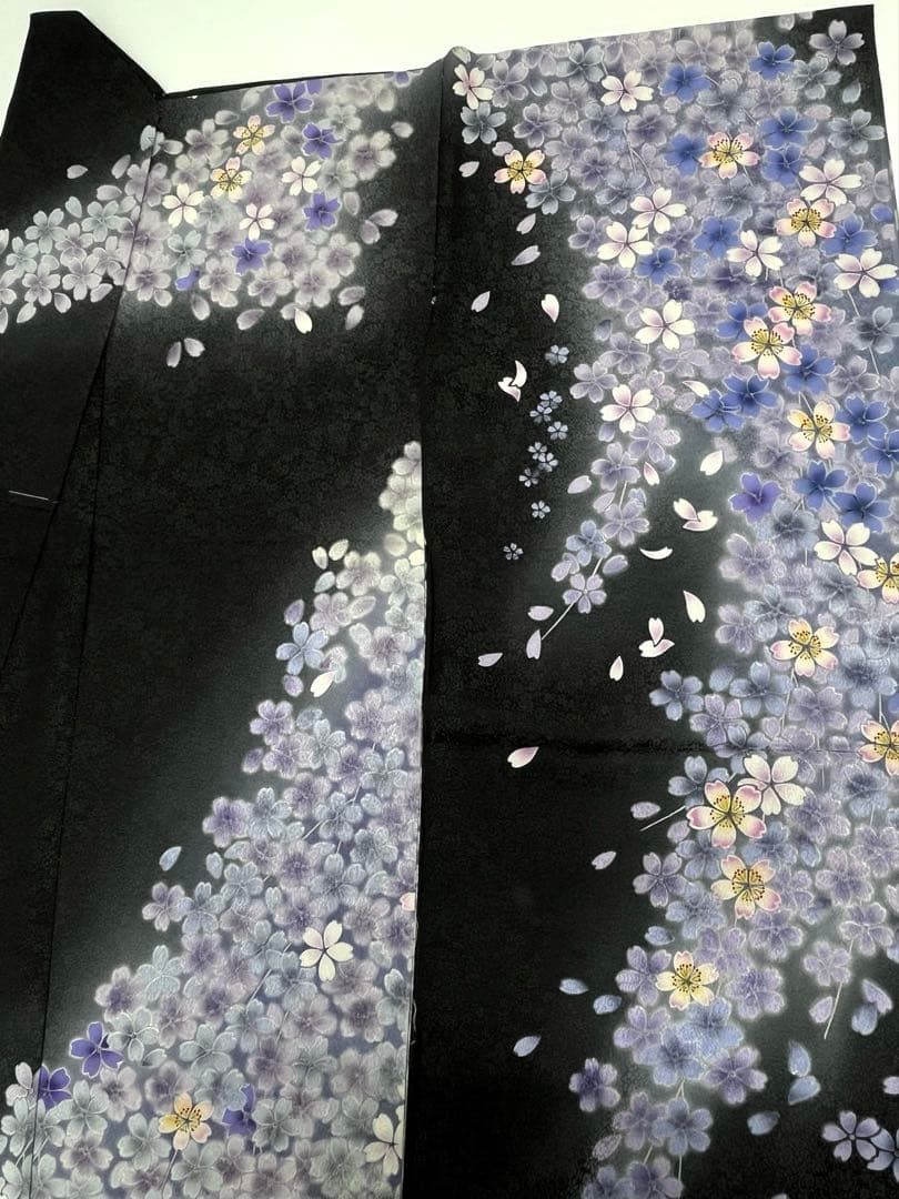 振袖 仮絵羽 金通し 金駒 桜尽くし 正絹 未仕立て品 八掛付き MOK885 