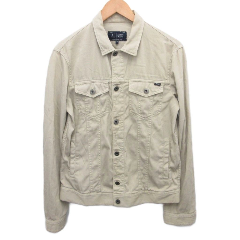 アルマーニジーンズ　ブルゾン　48 美品 アルマーニ ジーンズ ARMANI JEANS シャツジャケット ブルゾン デニム