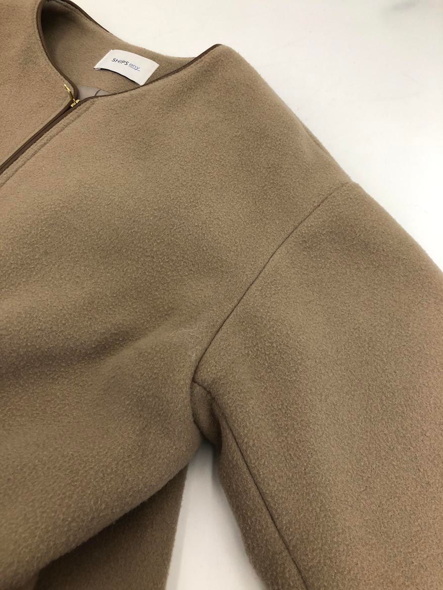 SHIPS any シップスエニィ 724-15-0004 ノーカラー コート size38