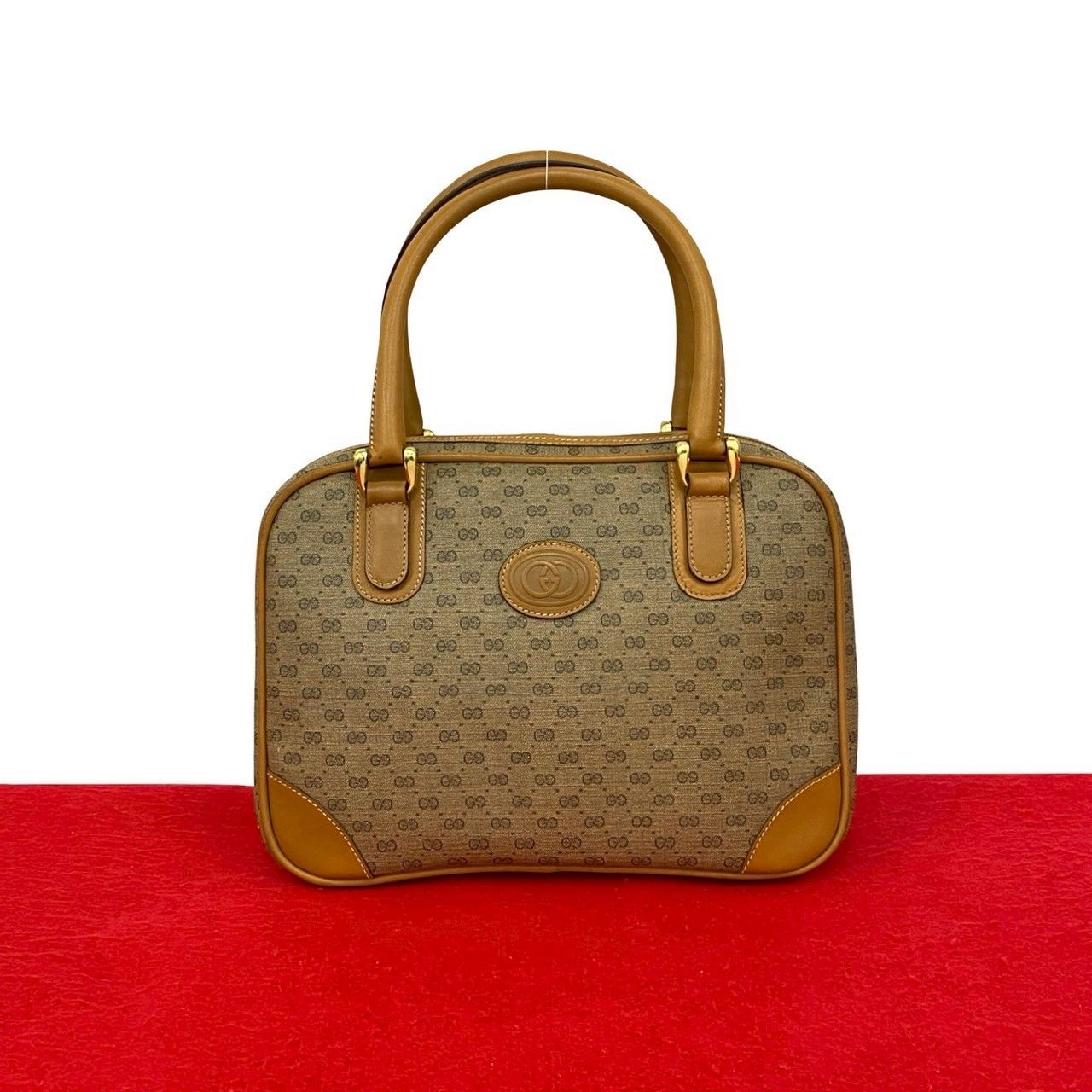 【極美品】オールドグッチ マイクロGG GGキャンバス ボストンバッグ ネイビー GUCCI（グッチ） 極 美品 オールドグッチ ヴィンテージ マイクロGG