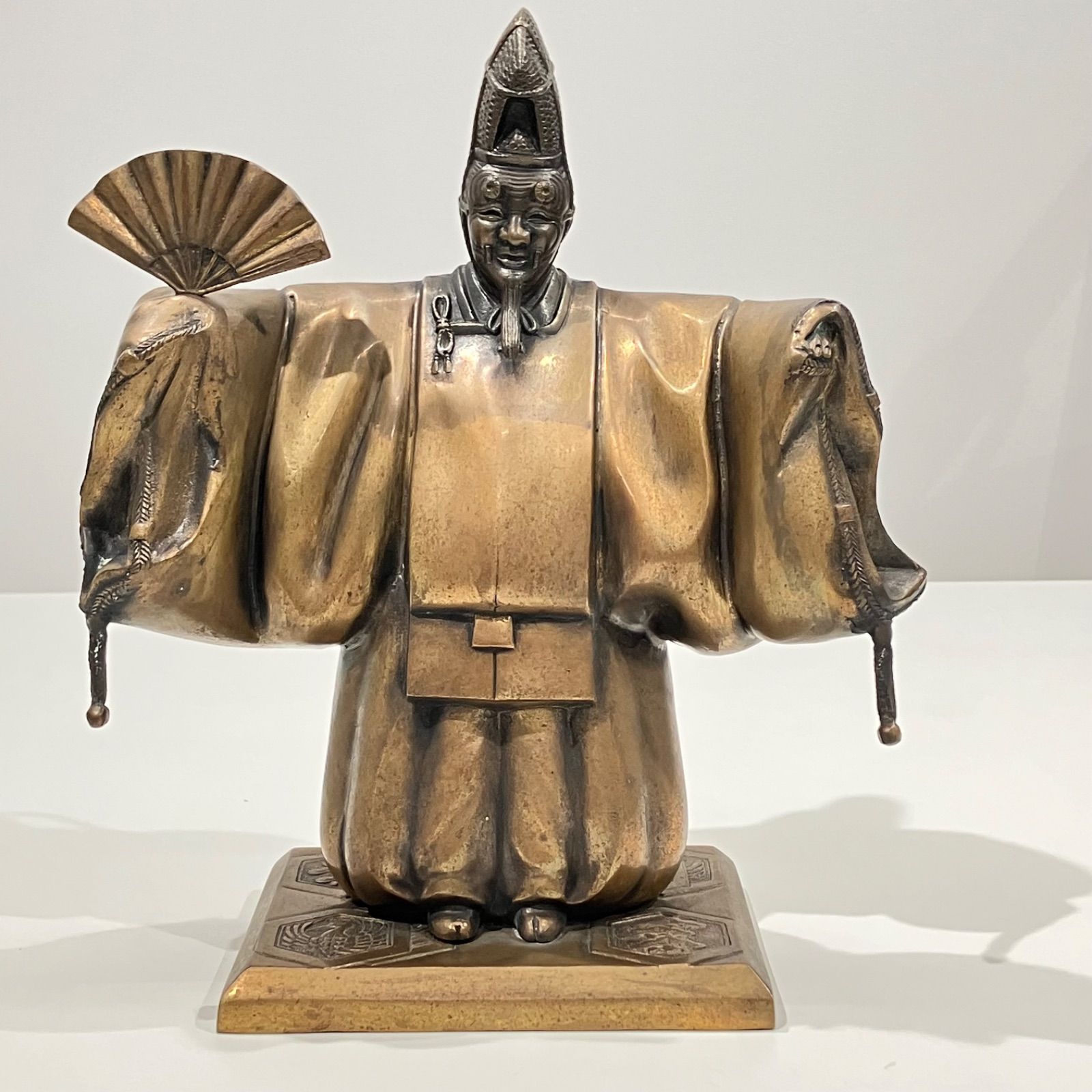 和風 置物 翁 金属製 木箱付き 【送料無料】 - メルカリ