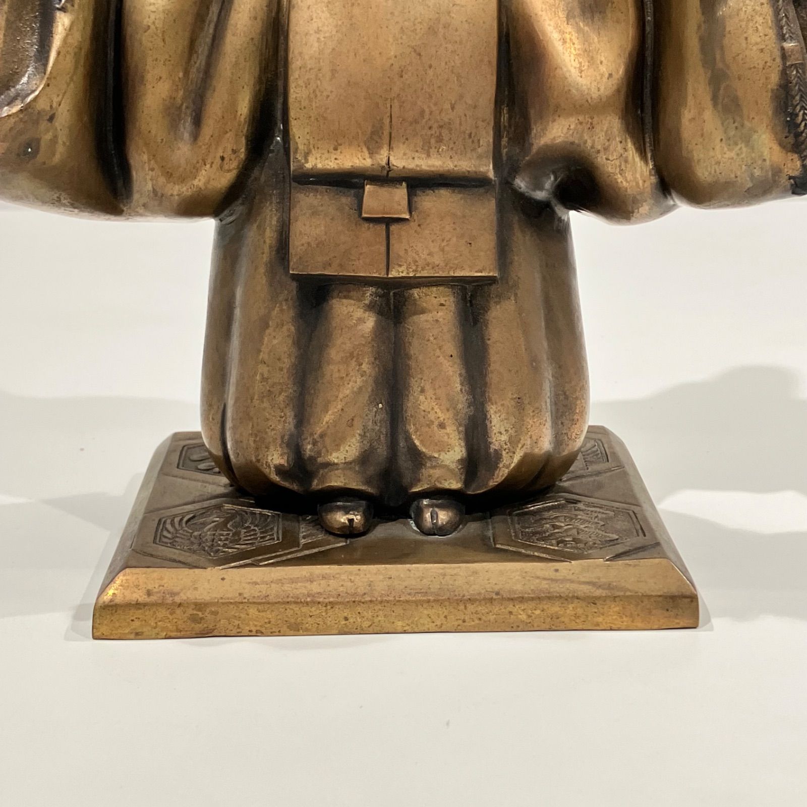 和風 置物 翁 金属製 木箱付き 【送料無料】 - メルカリ