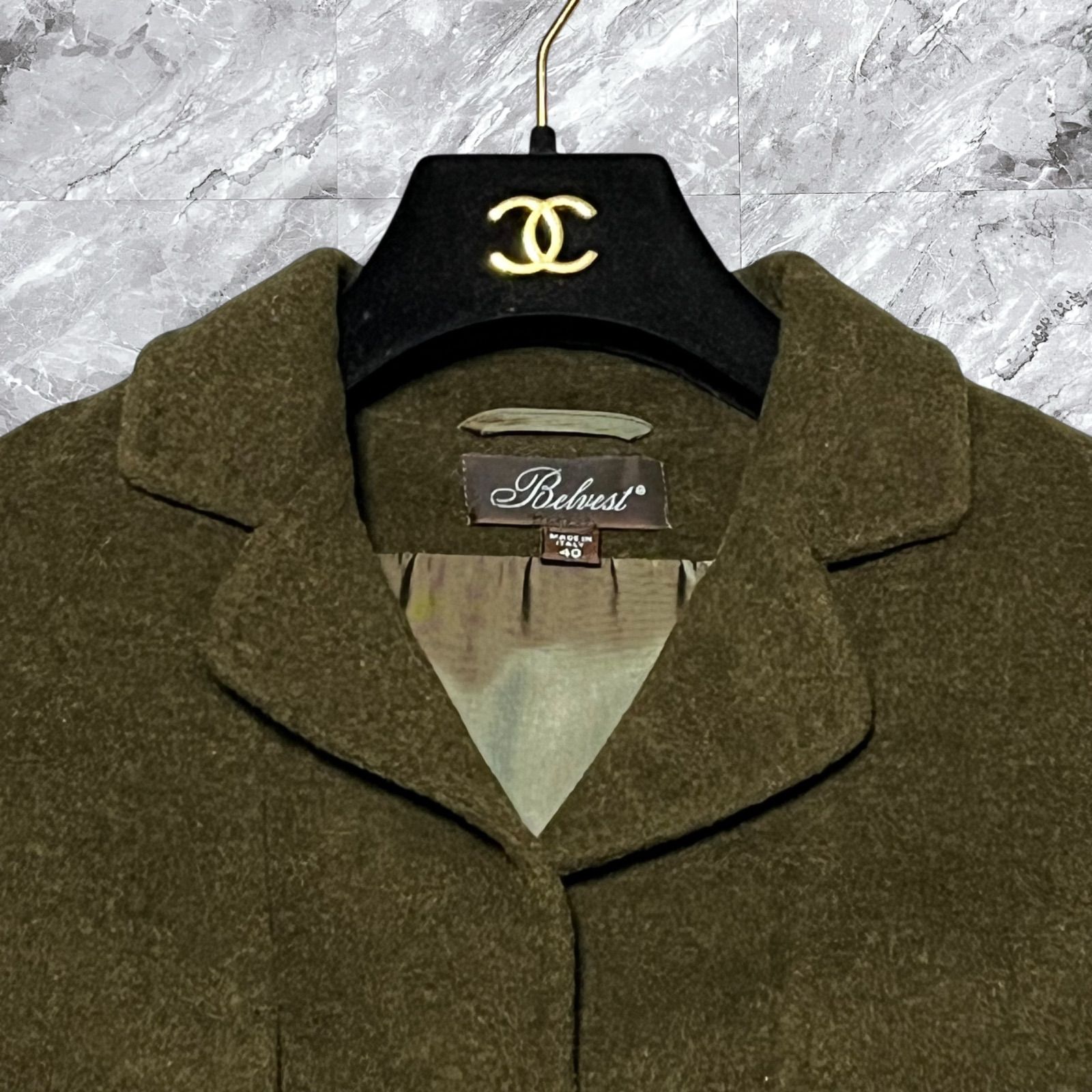 Belvest ベルベスト チェスターコート ロングコート ウール カシミヤ混