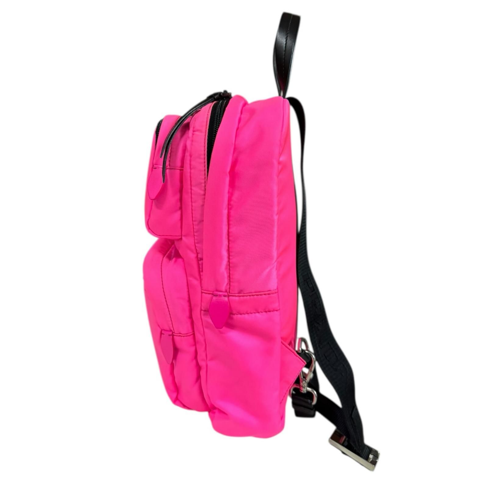プラダ ボディバッグ ナイロン 1BZ026 ピンク レディース PRADA 中古 