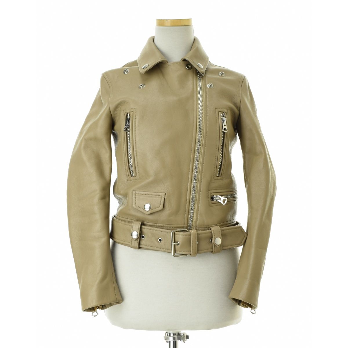 AcneStudios】ダブルレザーライダースジャケット - メルカリ