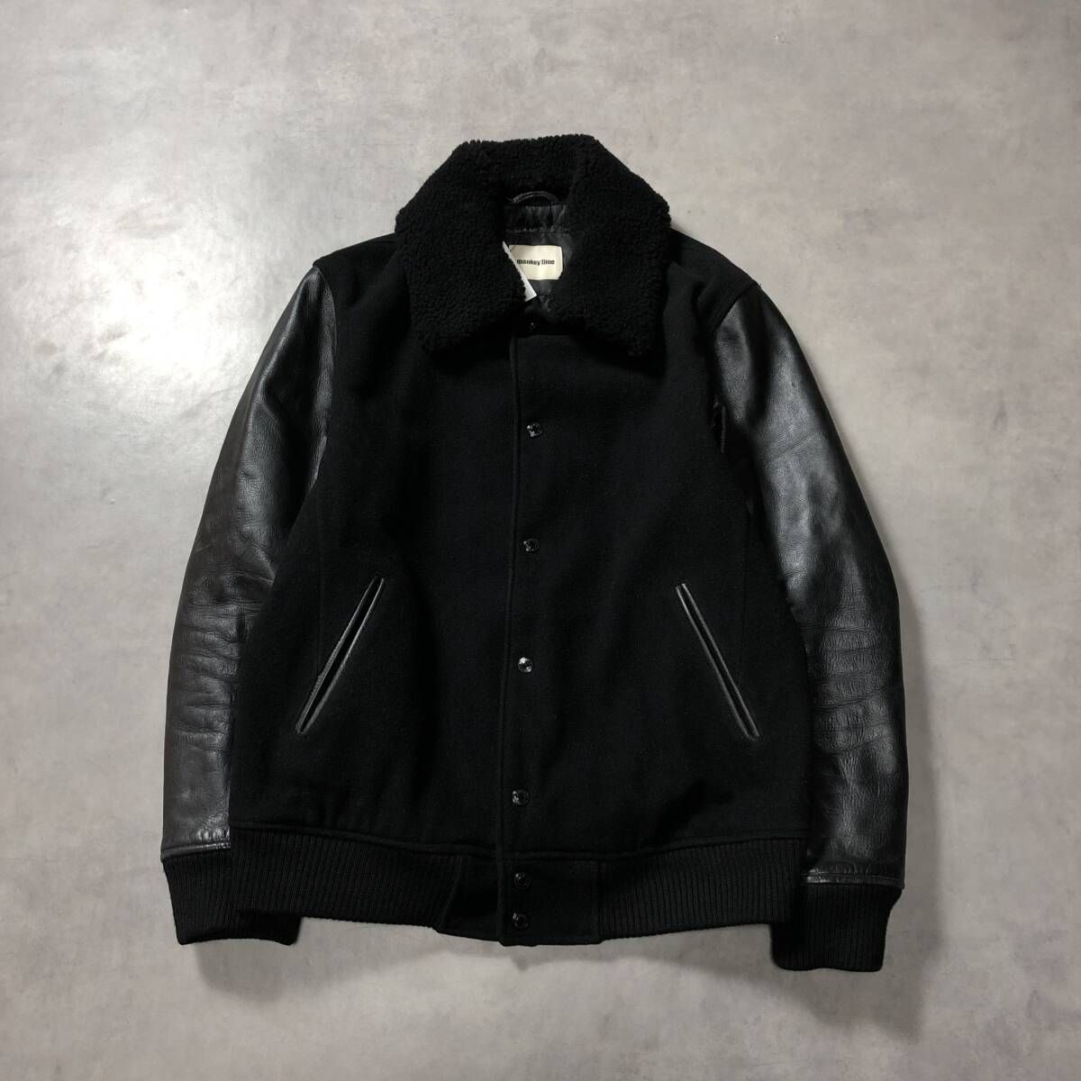 GQ4655◇MONKEY TIME：スタジアムジャケット◇XL◇ブラック系