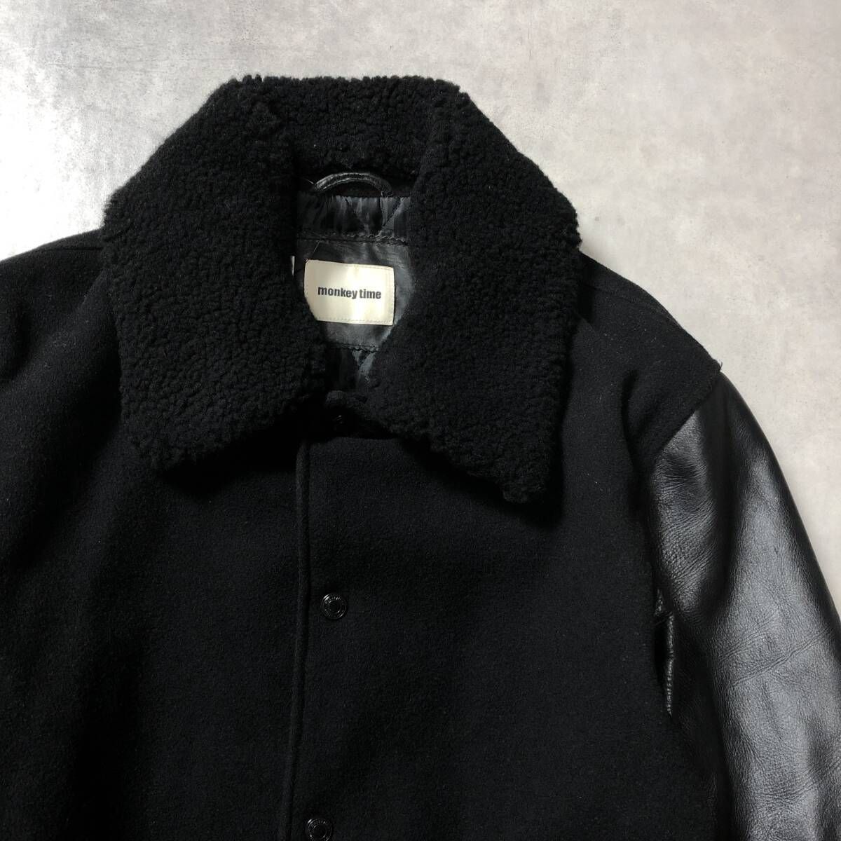 GQ4655◇MONKEY TIME：スタジアムジャケット◇XL◇ブラック系