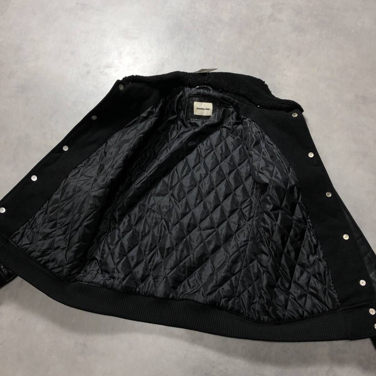 GQ4655◇MONKEY TIME：スタジアムジャケット◇XL◇ブラック系