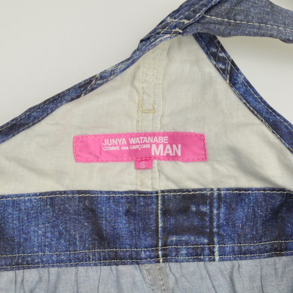 JUNYAWATANABEMANPINK】12SS AD2011 UI-S002 デニム転写プリント  