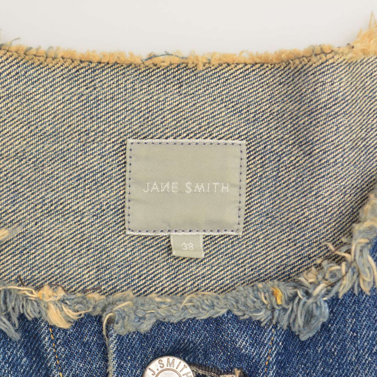 JANESMITH】ノーカラー カットオフデニムジャケット - メルカリ