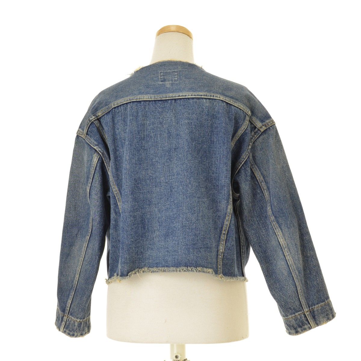 JANESMITH】ノーカラー カットオフデニムジャケット - メルカリ