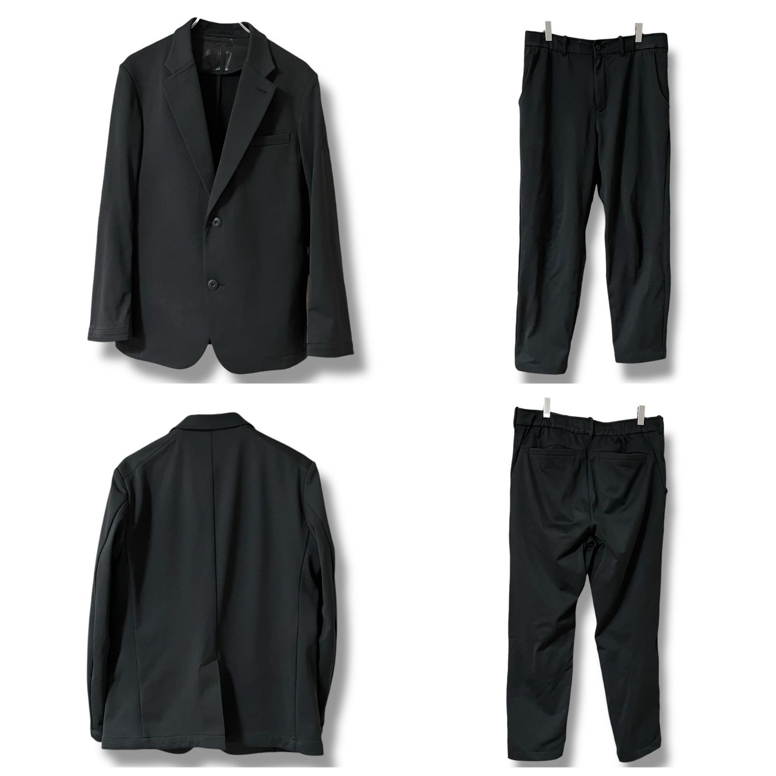 アディダス　メンズカジュアルスーツ adidas アディダス ブラック メンズ スーツ セットアップ カジュアル