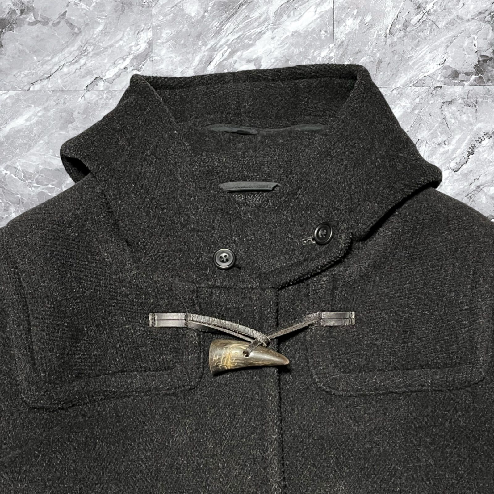 INVERTERE インバーティア ダッフルコート ヘリンボーン ウール