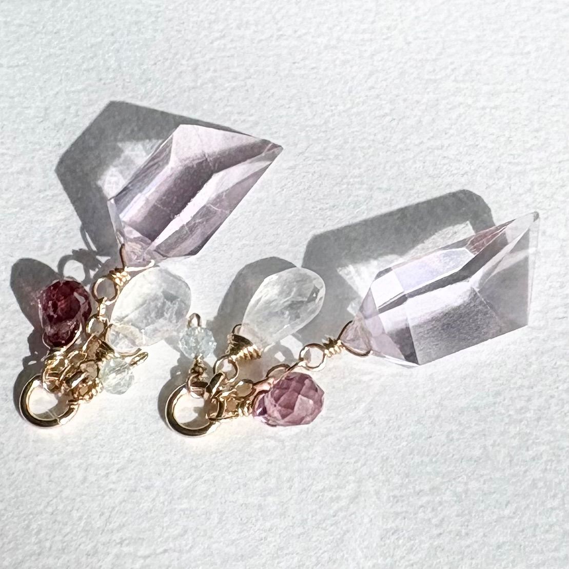 アメトリン＆レインボームーンストーン、スピネル、トパーズのチャーム