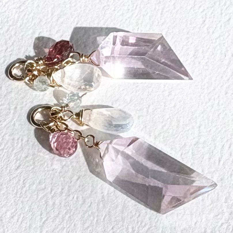 アメトリン＆レインボームーンストーン、スピネル、トパーズのチャーム