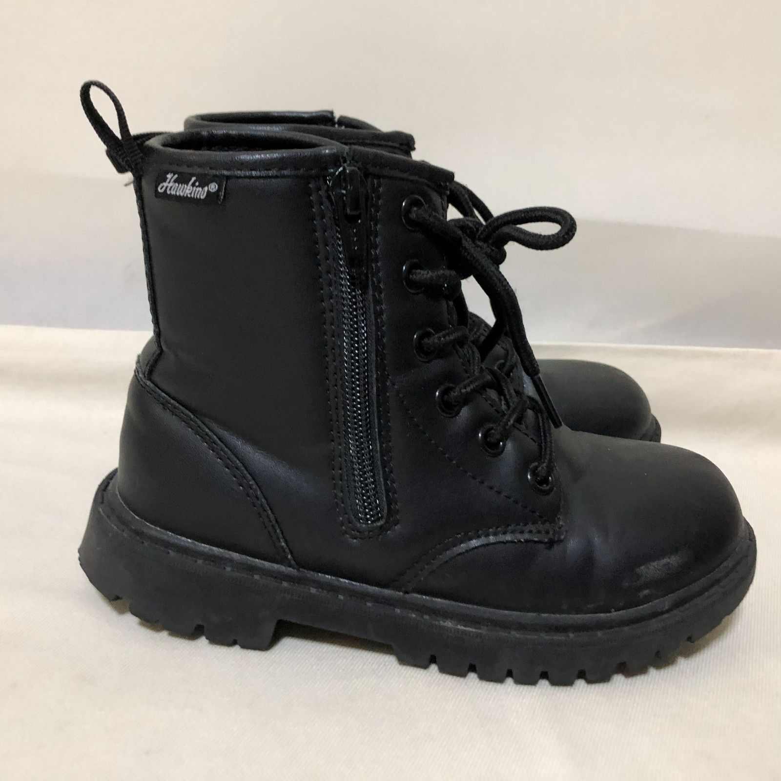 D719 Hawkins ホーキンス ブラック ショートブーツ 黒 20cm キッズ