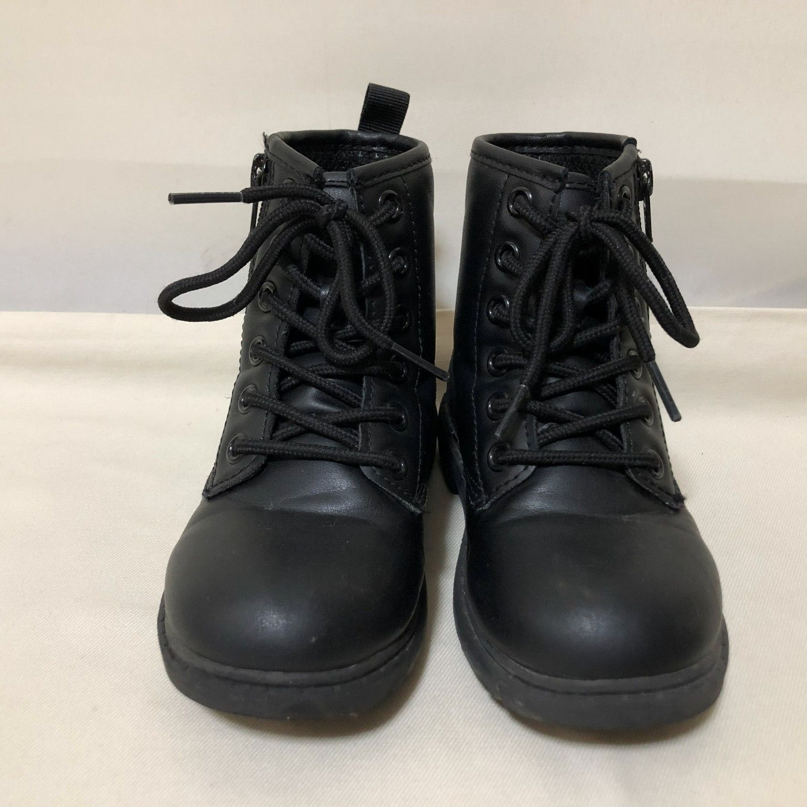 D718 Hawkins ホーキンス ブラック レースアップブーツ ショートブーツ