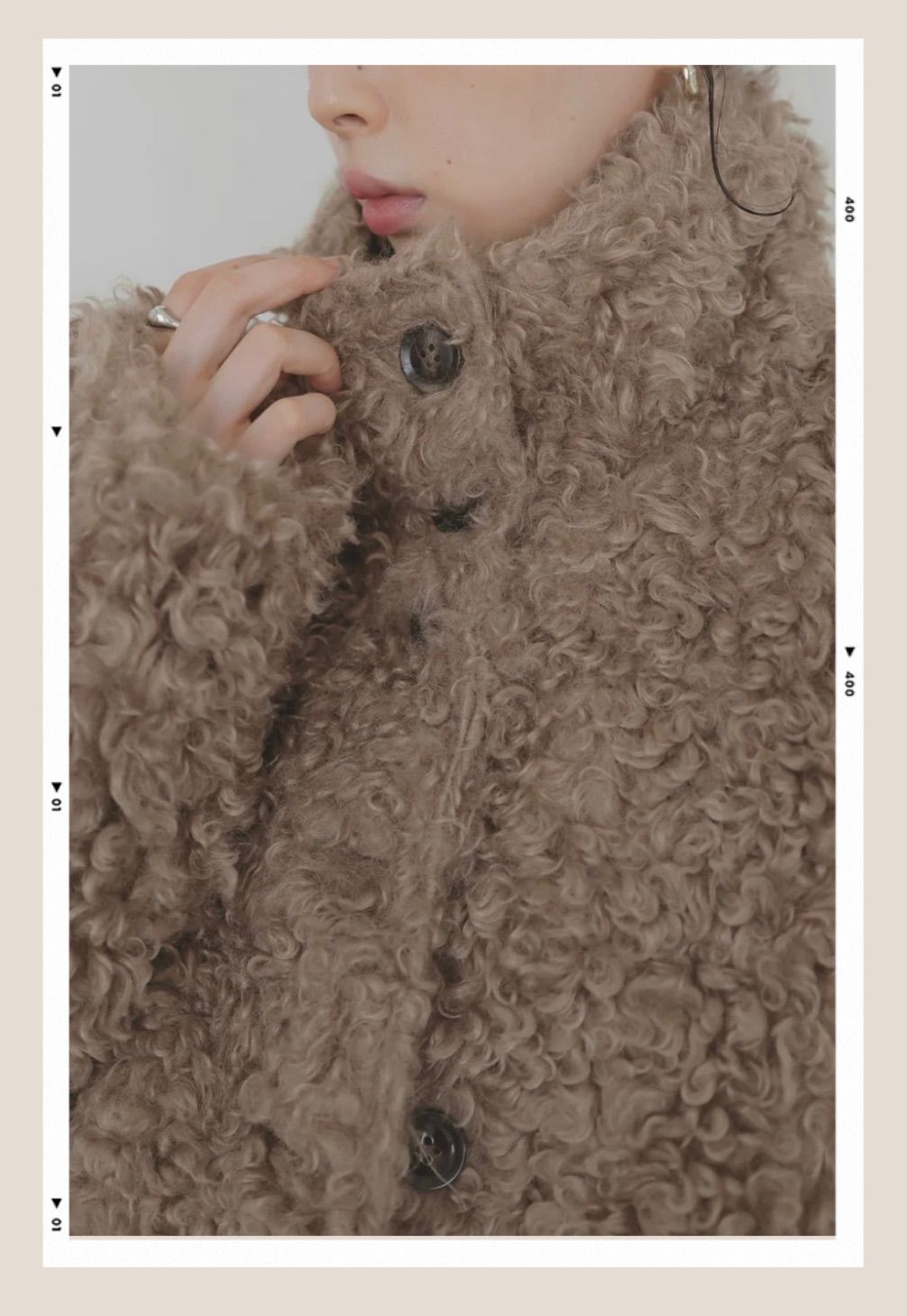 新品 プードルファーブルゾン ベージュ esicaエシカ LIANリアン - メルカリ