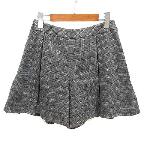 ⭐rene　ルネ　ツイード　キュロット　ショートパンツ ルネ Rene チェック スカート キュロット ショートパンツ グレー 36