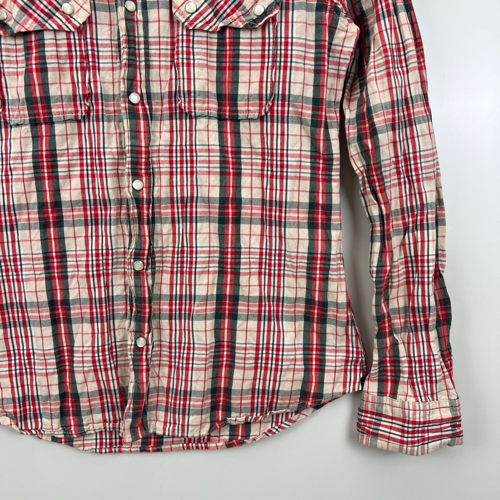 roar 00s y2k archive FREEDOM patch plaid L/S shirts 2 ロアー 二丁