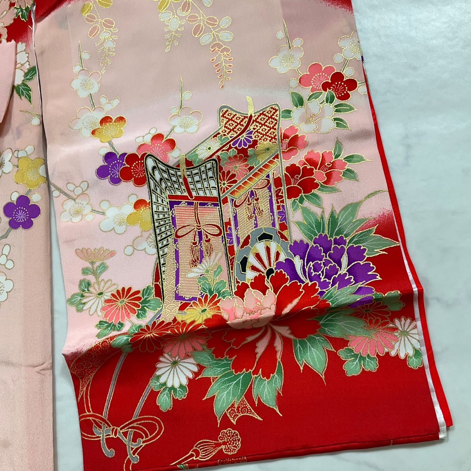 ◇kimono+one◇美品◇産着◇お宮参り◇正絹◇長襦袢付き◇七五三