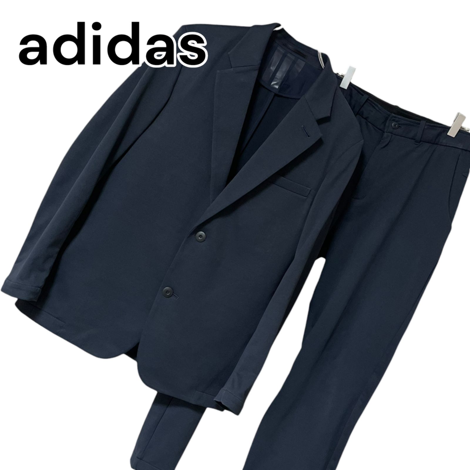 adidas アディダス ネイビー メンズ スーツ カジュアルスーツ