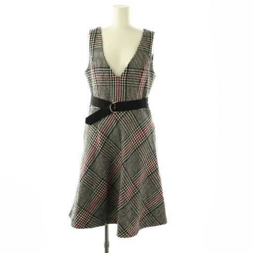 エムズグレイシー M'S GRACY チェック Vネック ノースリーブ