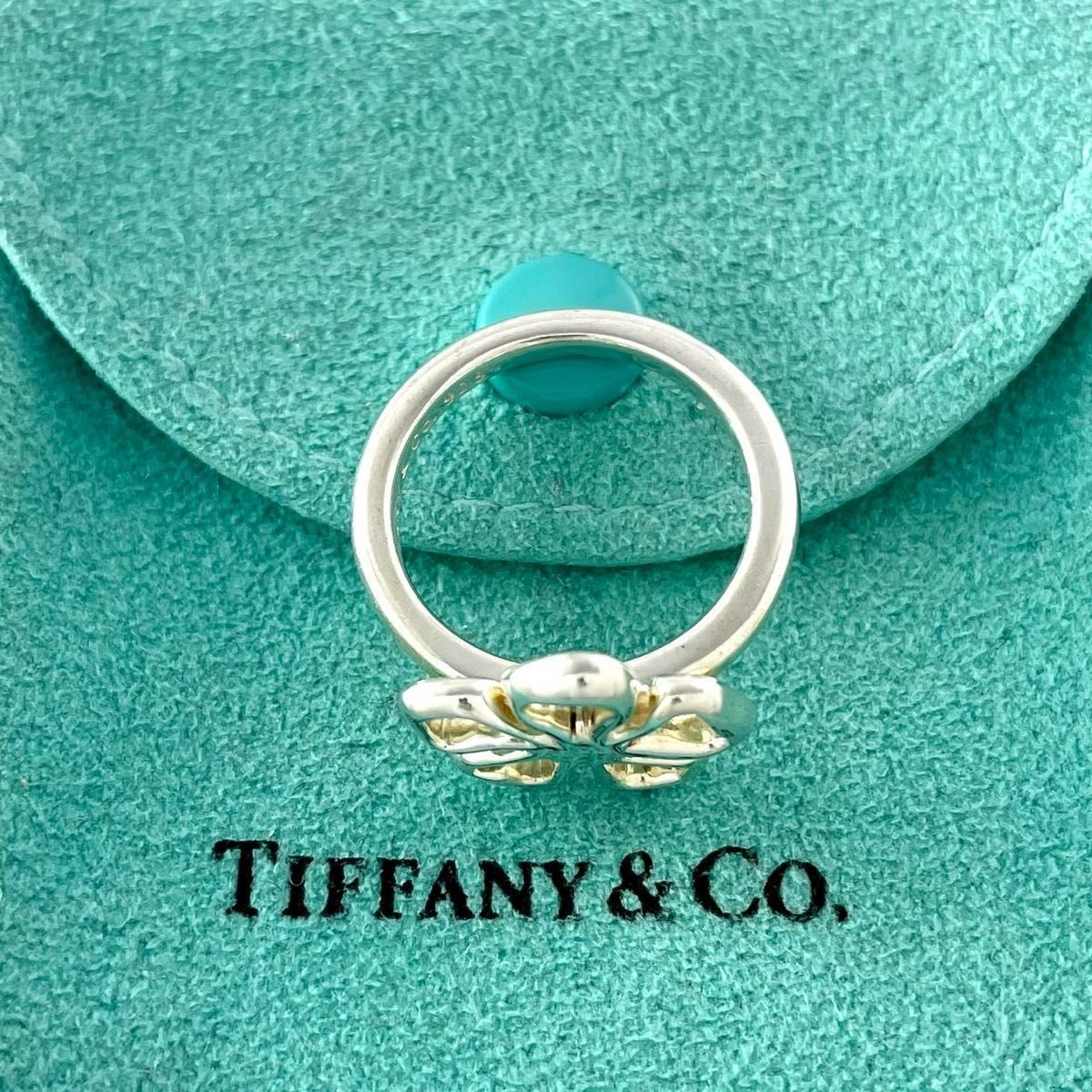 ティファニー 美品 12号 オープンフラワー リング シルバー YW2fe
