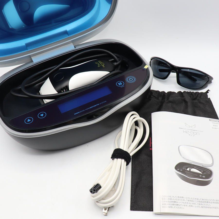 ケノン 脱毛器 本体と付属品 Ｖｅｒ．8.5中古品 美品】ケノン Ver.8.5 スーパープレミアムカートリッジ付き 脱毛器