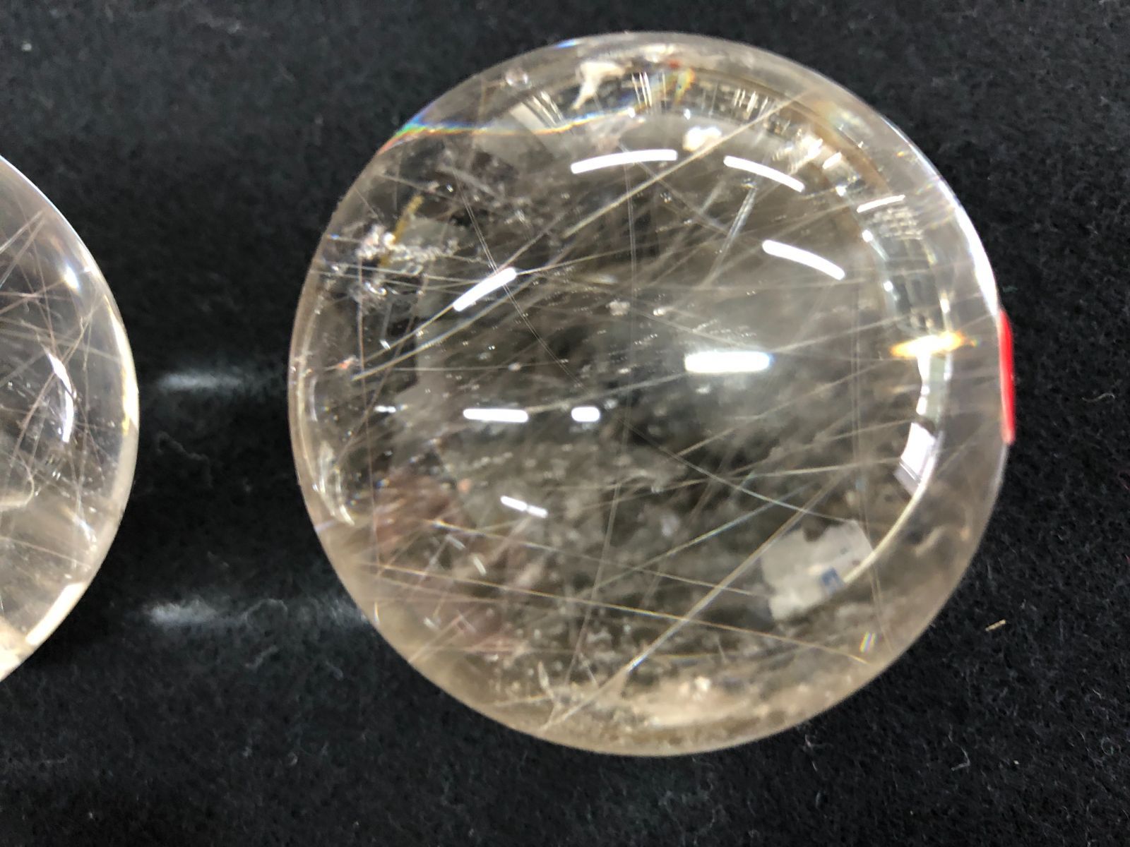 天然レインボールチルクオーツ丸玉BOX コリント産