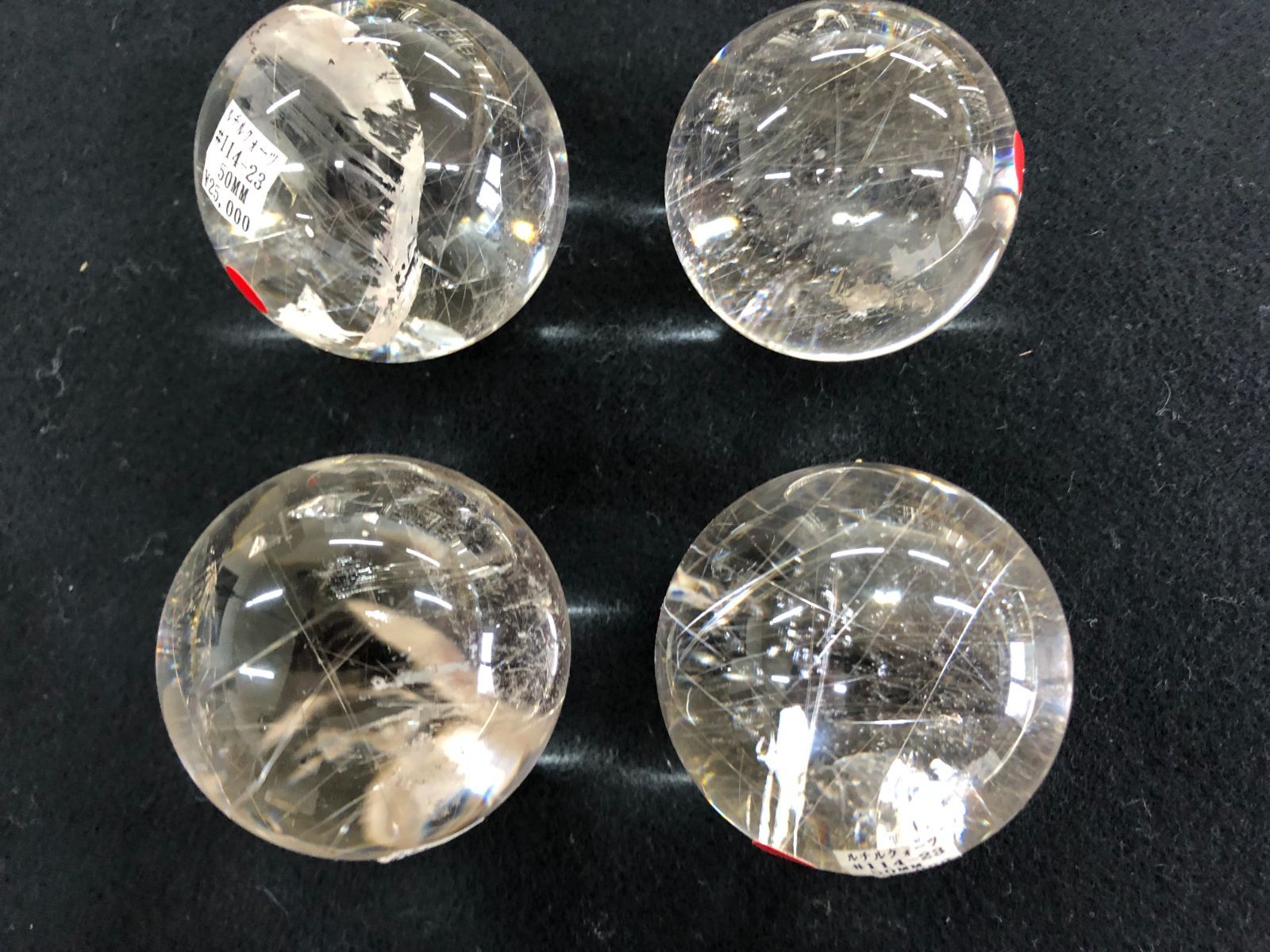 天然レインボールチルクオーツ丸玉BOX コリント産