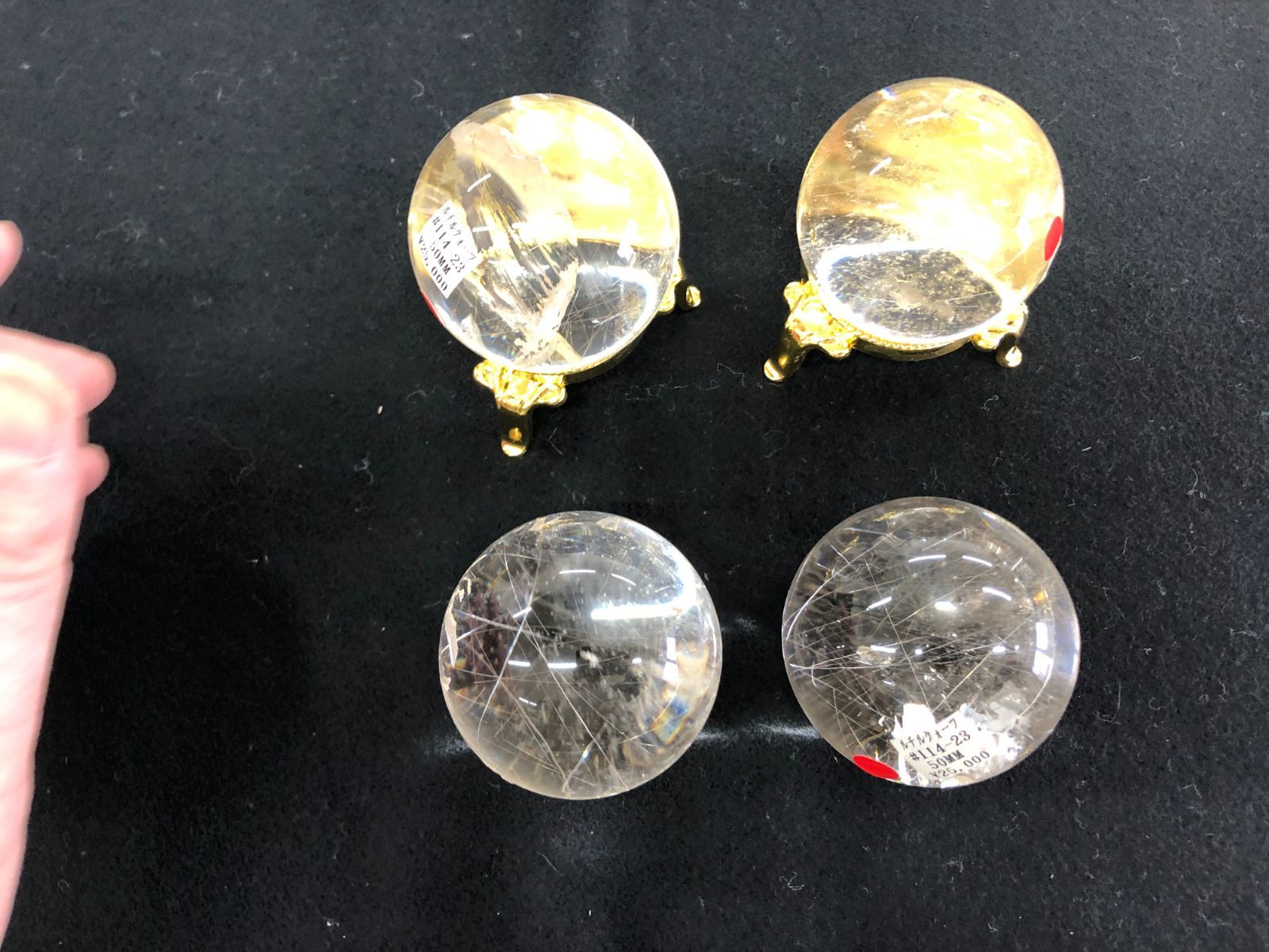  天然レインボールチルクオーツ丸玉BOX コリント産 カラフル雑貨 置物 インテリア小物