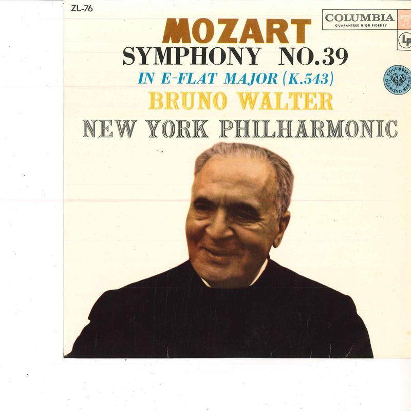 LP ブルーノ ワルター指揮/ニューヨ モーツアルト/交響曲第39番変ホ