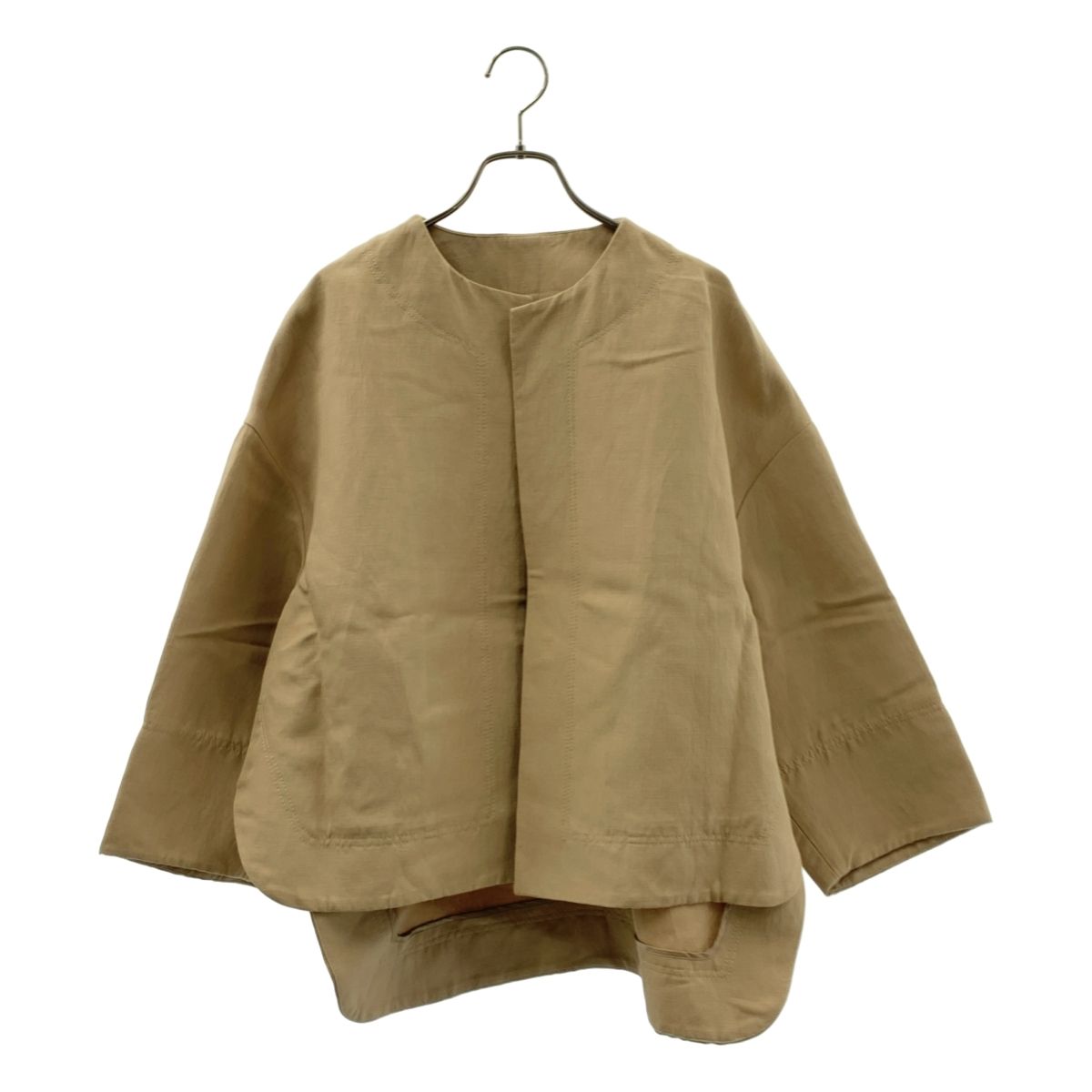 美品】 ADORE / アドーア | リネン混 ボタンレス ノーカラージャケット