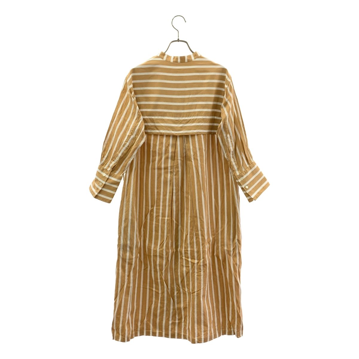 美品　CYCLAS シクラス　ワンピース36 CYCLAS / シクラス | ストライプ バンドカラー シャツ ワンピース | 36