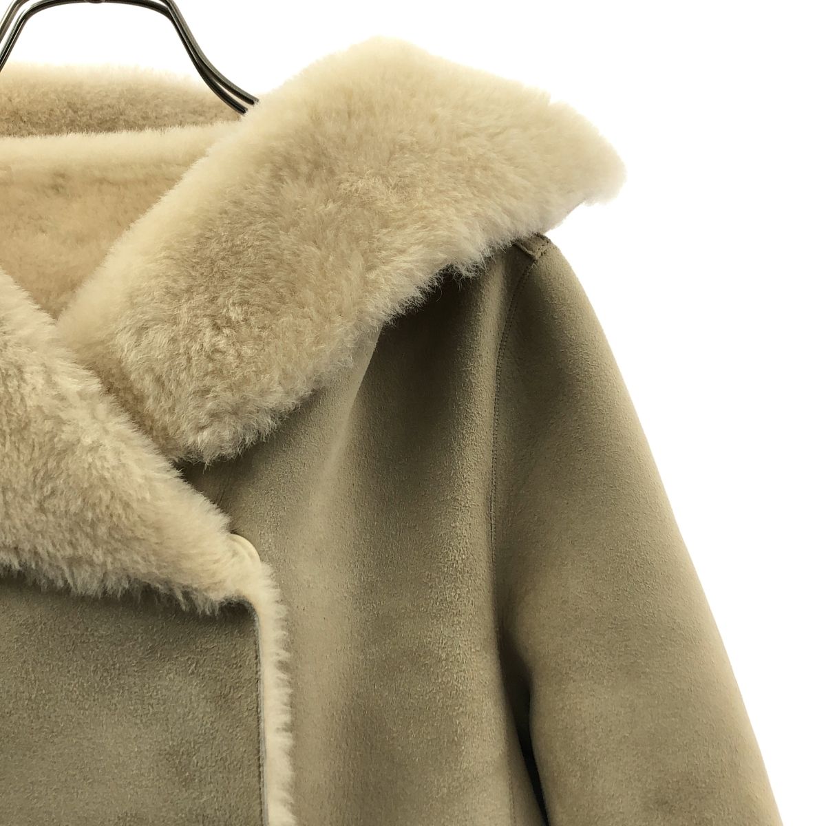 None / | TARA JARMON / タラ ジャーモン ムートン フーデッド ロング  