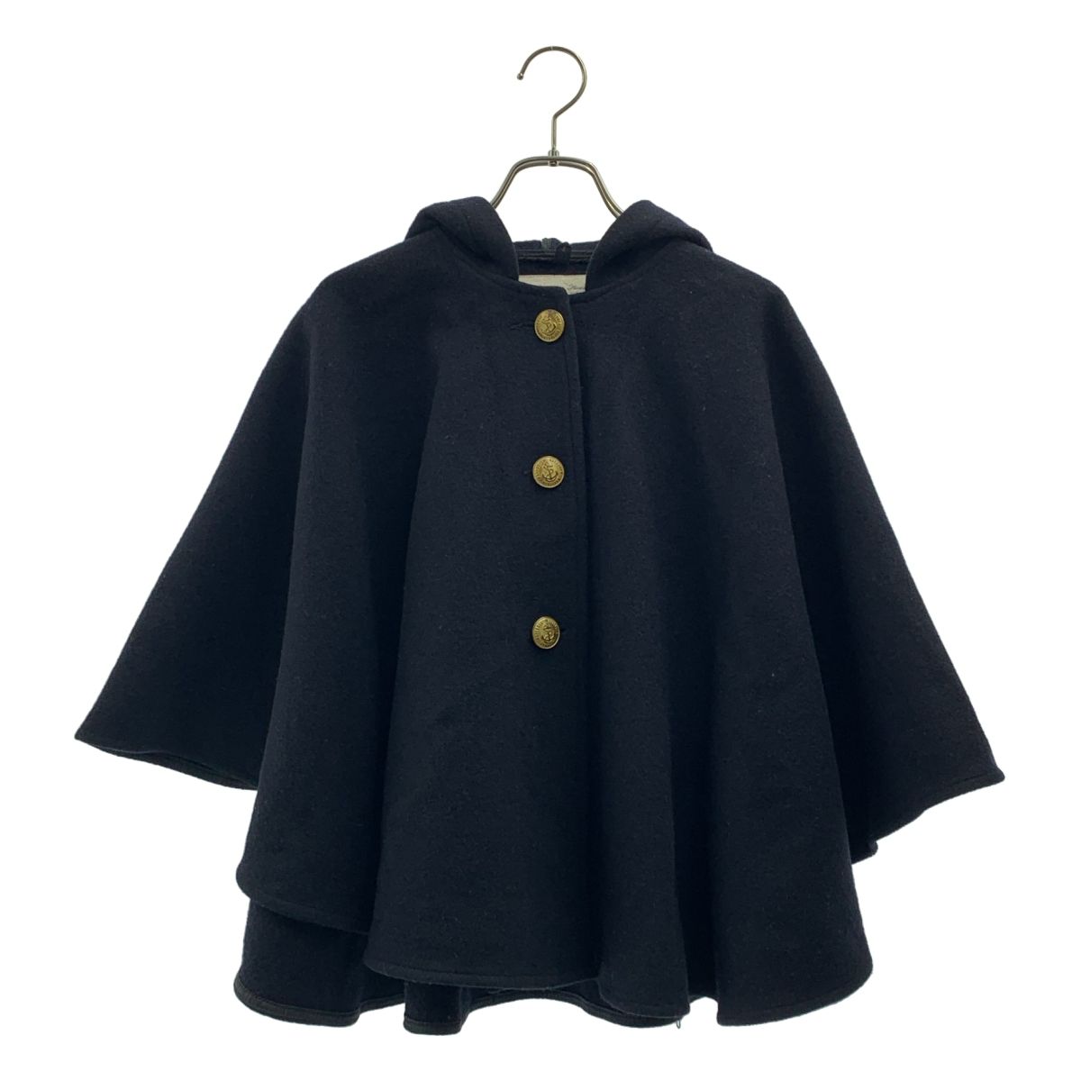 FIDELITY / フィデリティ | ウール 金ボタン ポンチョ ジャケット