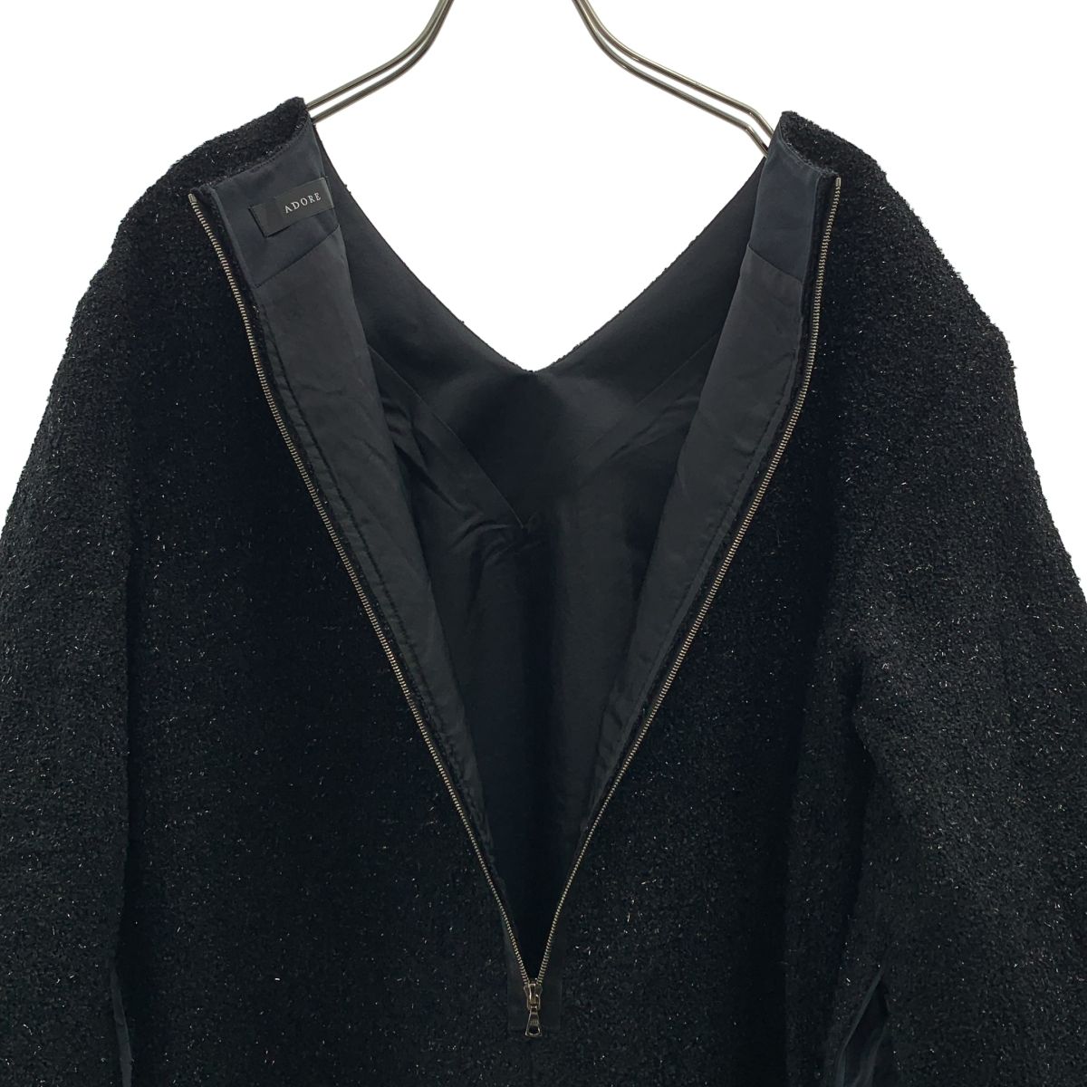 ADORE / アドーア | スパークツイードワンピース | 38 | ブラック