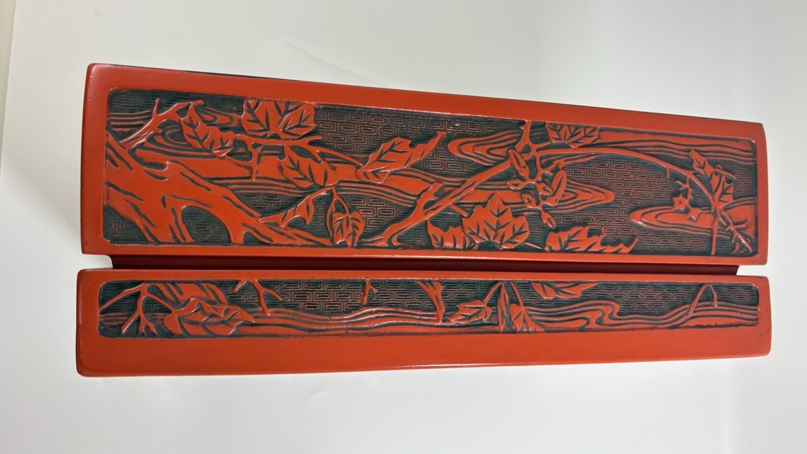 鳳凰紋 堆朱 文庫 美品 DT744 鳳凰紋 堆朱 文庫 美品 DT744