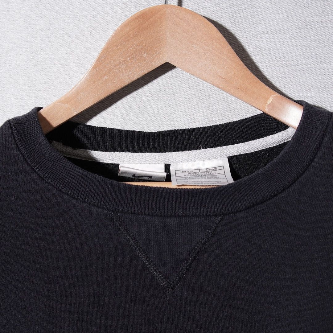 90s USA製 銀タグ ナイキ NIKE スウェット XL 相当 表記 M ブラック
