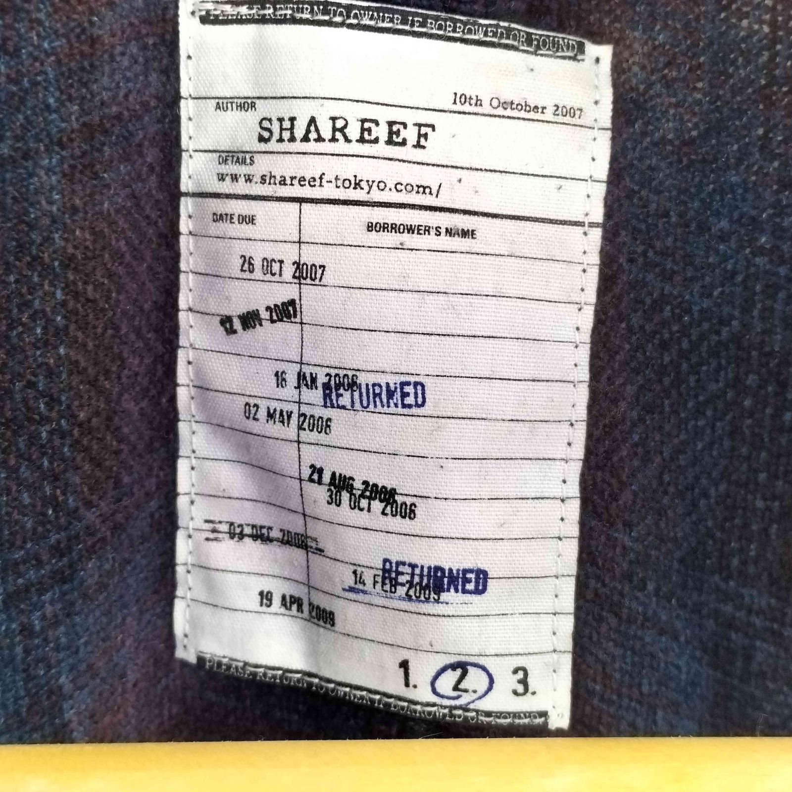 シャリーフ SHAREEF MOLE CHECK DOLMAN SHIRTS メンズ 2 - メルカリ