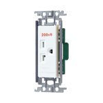 パナソニック 15 A 250 A兼用埋込接地コンセント ホワイト スクエアプレート付 セット