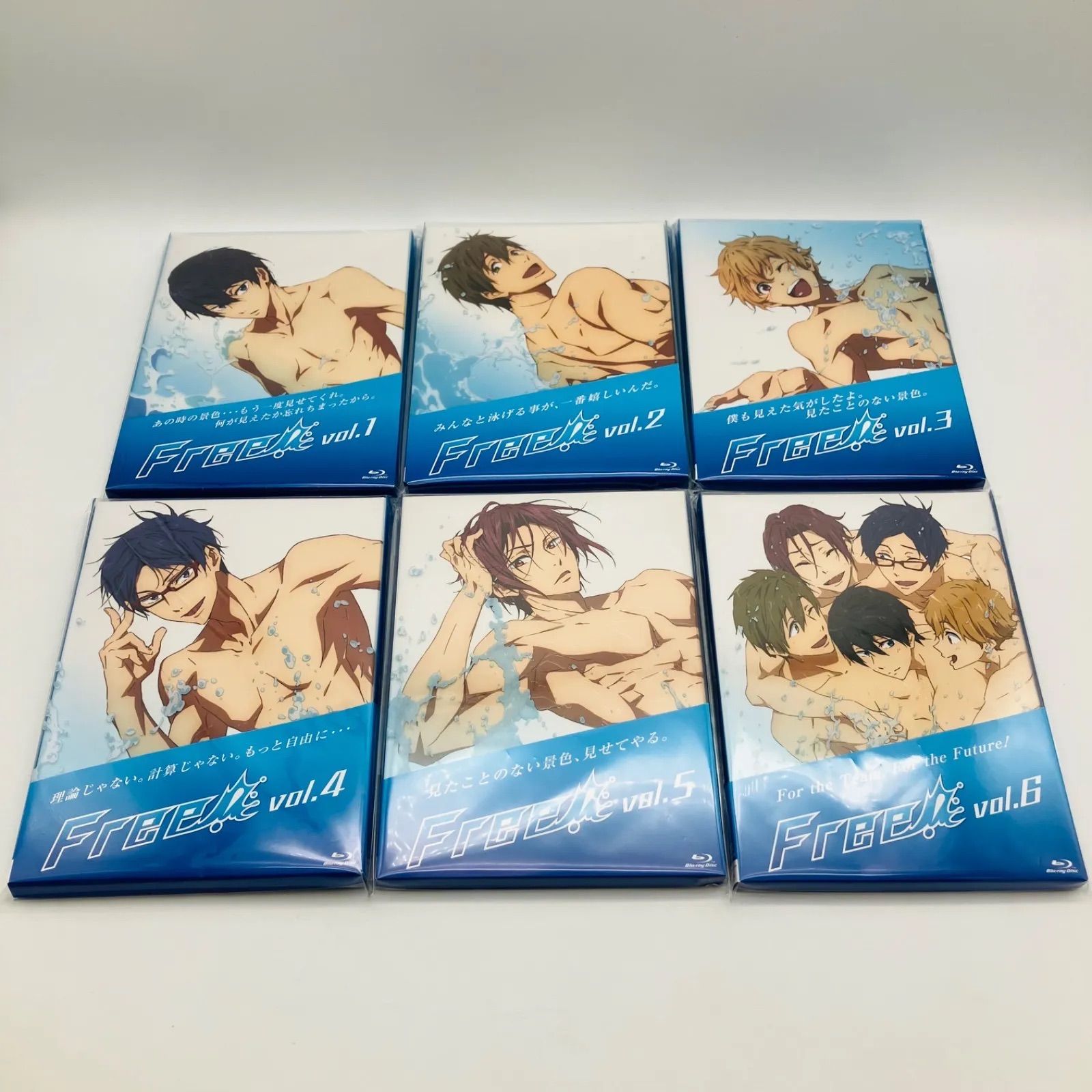 中古 Blu-ray ブルーレイ アニメ Free! 初回版 全6巻 セット 帯付き