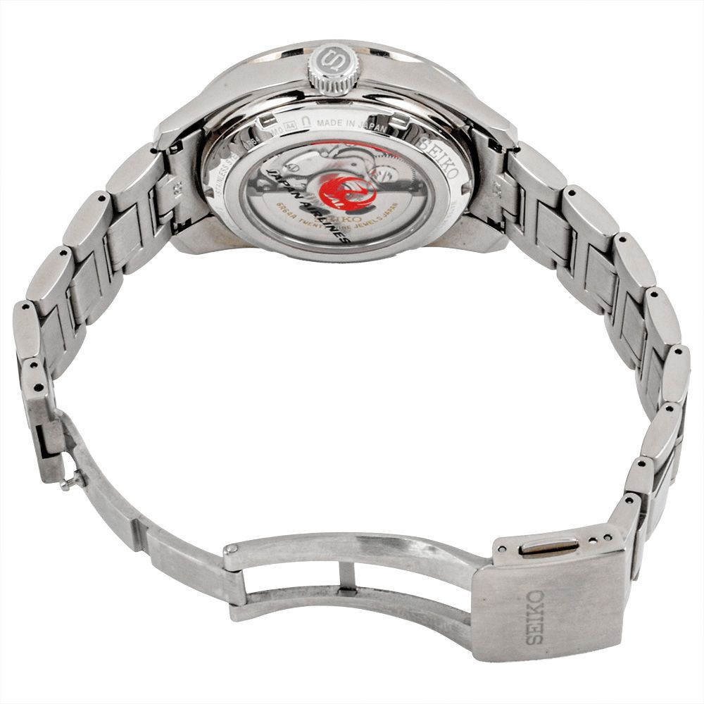  セイコー SEIKO 6R64ｰ00M0 SARF025 プレサージュ GMT JAL国際線 就航70周年記念 コラボレーション モデル 腕時計 ホワイト文字盤 SS メンズ Tシャツ 自動巻き時計 腕時計(アナログ)