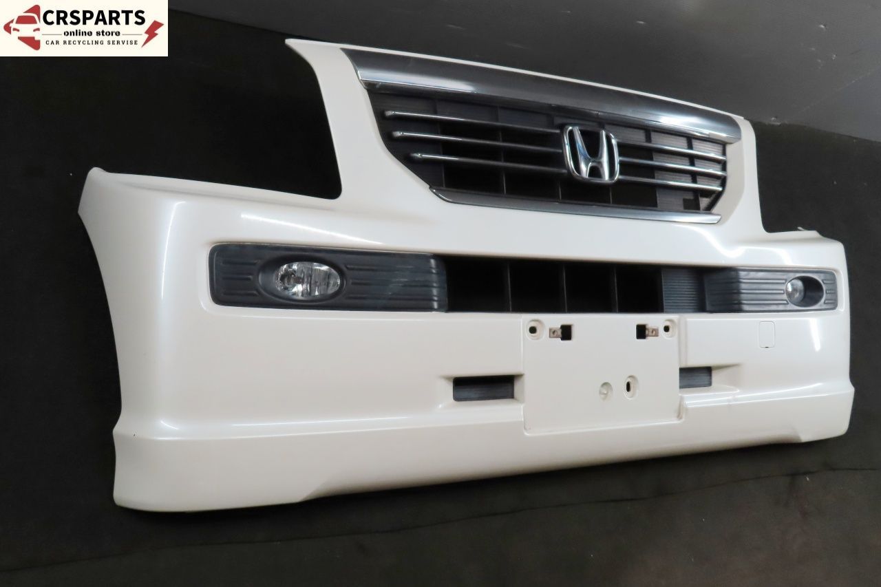 バモス ABA-HM1 純正 フロント バンパー フォグ グリル付 NH624P