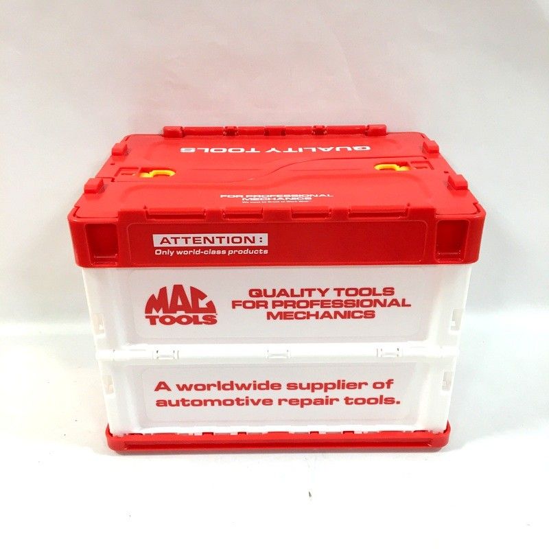 MAC TOOLS マックツールズ 折り畳み式 コンテナボックス 25 L 赤 白 BOX 箱 △ DW 3828