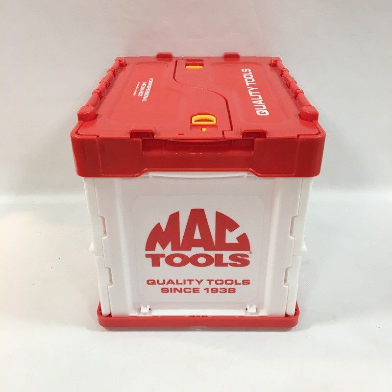 MAC TOOLS マックツールズ 折り畳み式 コンテナボックス 25 L 赤|白 BOX 箱 △ DW 3828